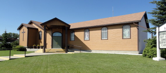 Mr. Haugen, a resident of Sundre donated the land where the church presently stands and gave a generous sum of money to start the building fund. The first building was built in 1945, with the first service held on Oct 7th of that year.